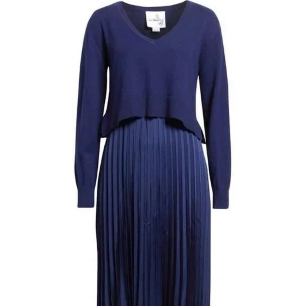 Sam Edelman Sweater & Plissé Skirt Set